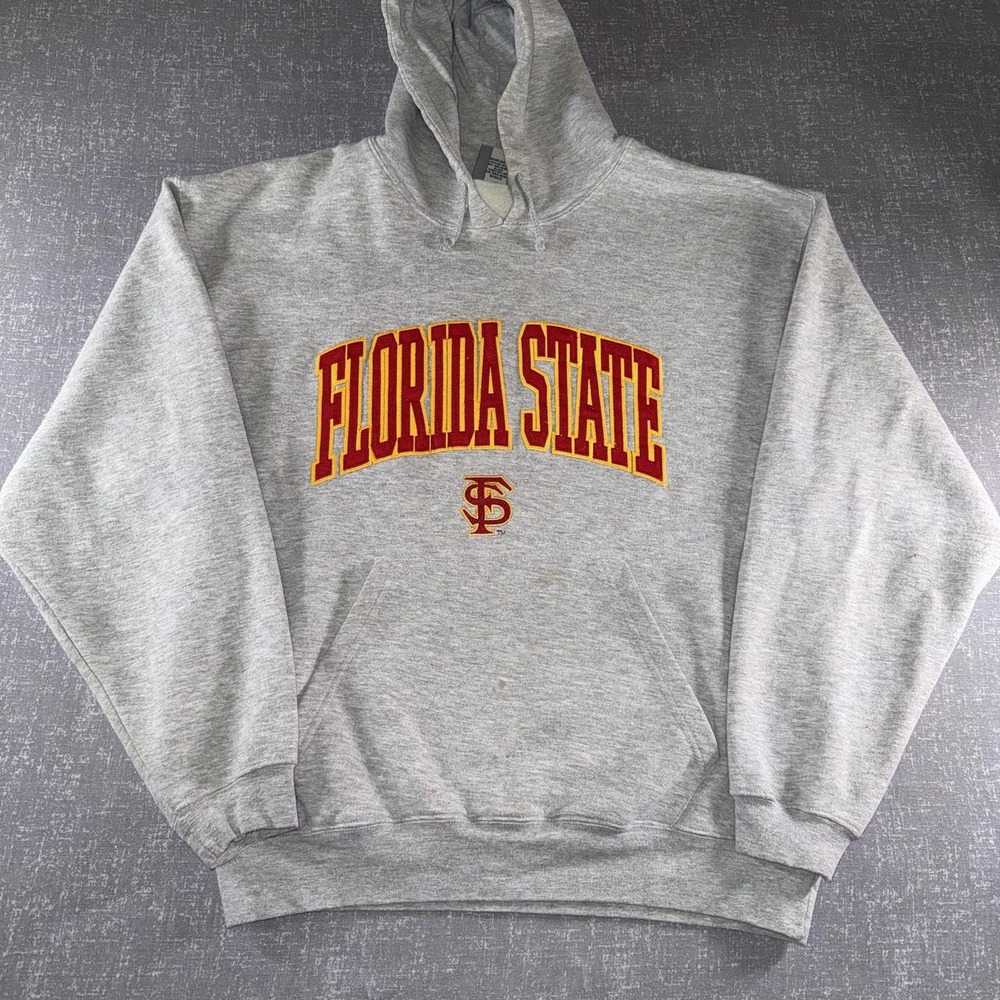 Florida State Seminoles Hoodie Sweatshirt Mens XL Gray NCAA Football J America
